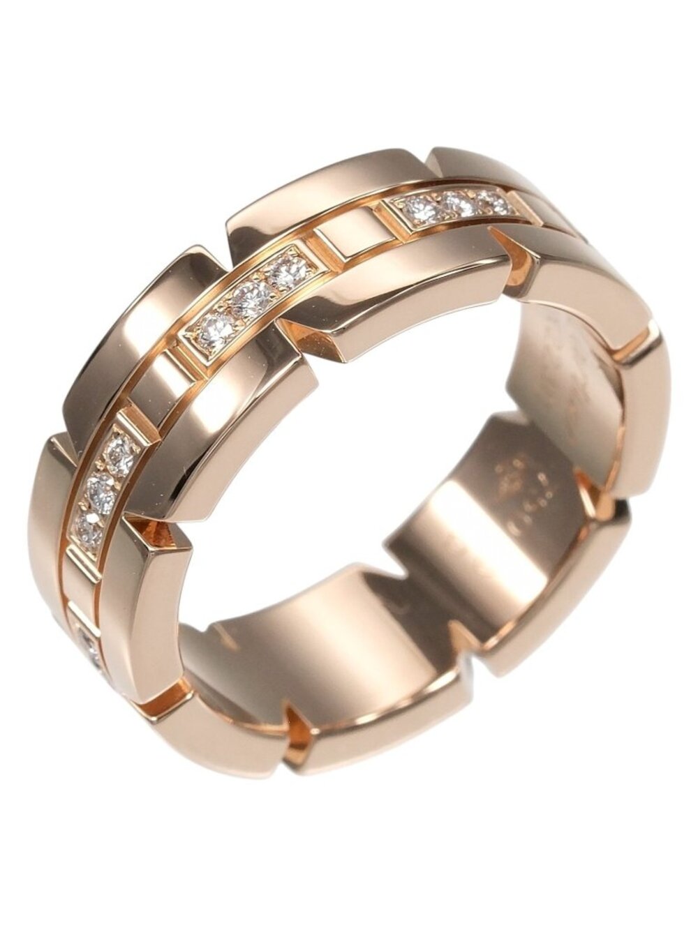 Cartier Tank Francaise 18k Pink Gold Diamond Ring